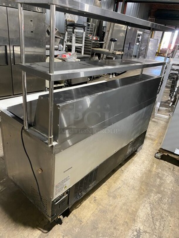 Avantco Commercial Refrigerated Sandwich Prep Table! With Commercial Cutting Board! With Double Over Head Shelf! With 3 Door Underneath Storage Space! Poly Coated Racks! All Stainless Steel! On Casters! Model: 178SSPT71MHC SN: 6720420319041307 115V - Image 4 of 10