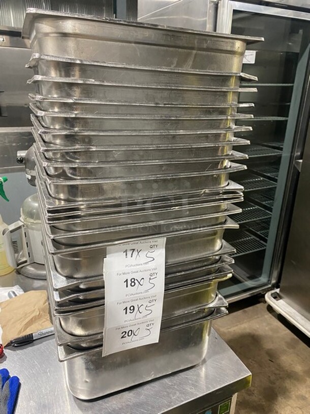 Oscartielle Stainless Steel Commercial Gelato/ Prep Table Food Pans! 5x Your Bid! - Image 1 of 4