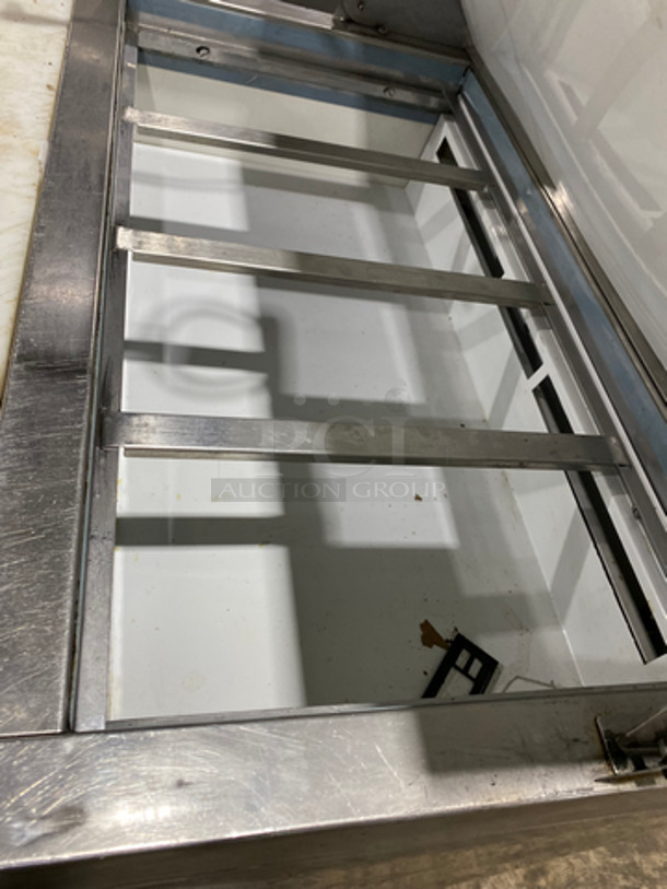 Commercial Refrigerated Sandwich Prep Table! With Commercial Cutting Board! With Single Door Storage Space Underneath! All Stainless Steel! On Casters! - Image 8 of 10