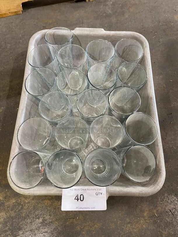 ALL ONE MONEY! Clear Glass Drinking Glasses!