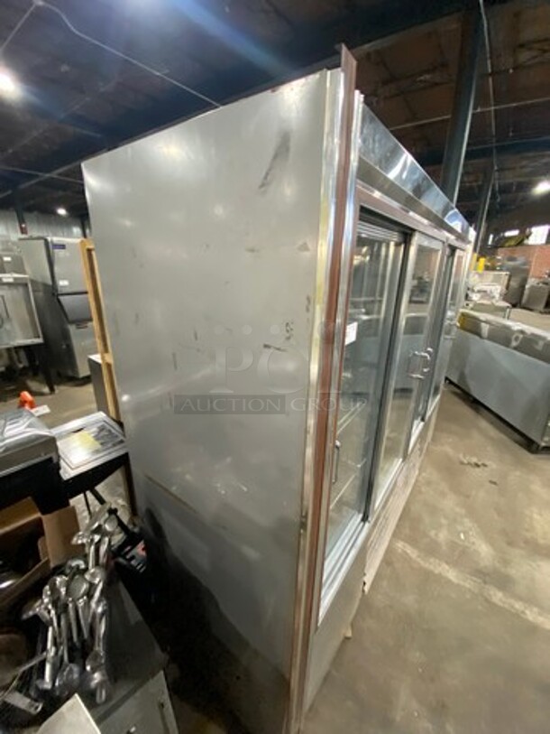 COOL! World Commercial 4 Door Reach In Cooler Merchandiser! With View Through Doors! Poly Coated Racks! All Stainless Steel Body! Model: RW100SC 115V 60HZ 1 Phase - Image 2 of 6