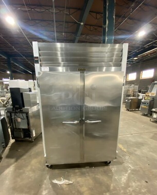 Traulsen Commercial 2 Door Reach In Refrigerator! With Poly Coated Racks! All Stainless Steel! On Casters! Model: G20010 SN: T22246H09 115V 60HZ 1 Phase - Image 1 of 8