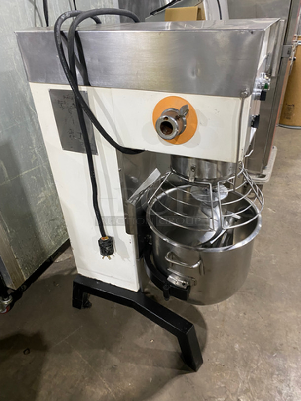 Arimex Commercial 40 Qt Mixer! With Spiral And Paddle Attachments! With Stainless Steel Bowl And Bowl Guard! On Legs! Working When Removed! Model: MG40/3 SN: 111 208V 60HZ 3 Phase - Image 3 of 10