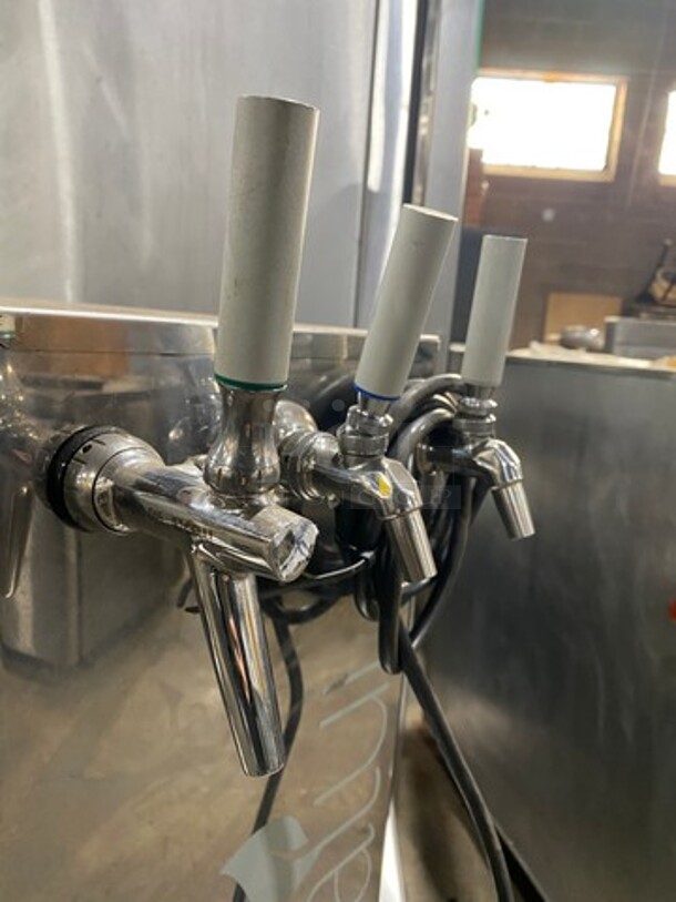 Natura Commercial Countertop 3 Tap Beverage Cooler/ Dispenser! With Drip Tray! All Stainless Steel! Model: NWSB3REF SN: 1433001014 115V 60HZ - Image 5 of 10