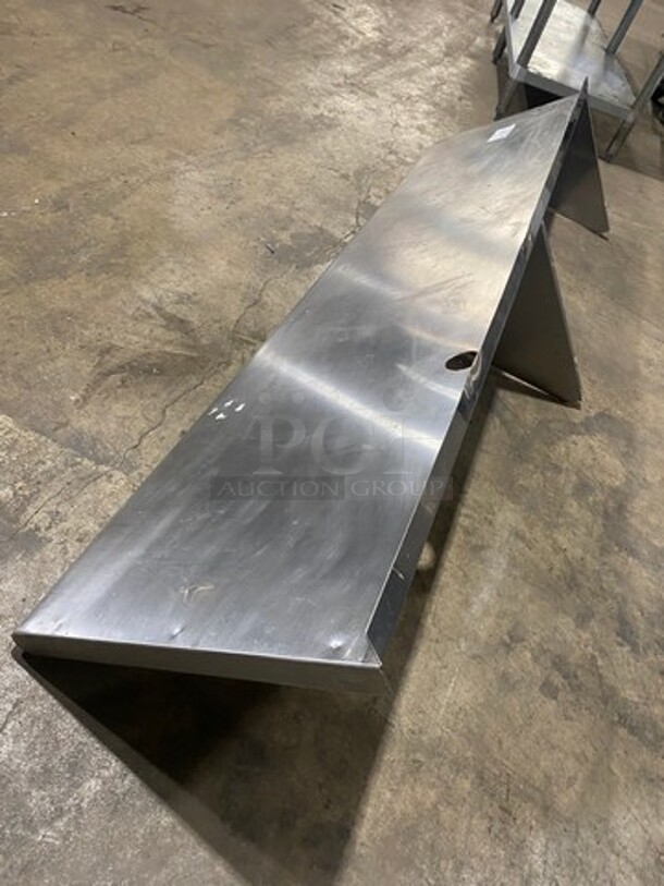 Commercial Solid Stainless Steel Wall Mount Shelf! - Image 2 of 4