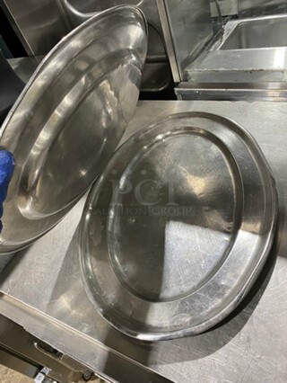 STAINLESS STEEL Display Oval Food Tray