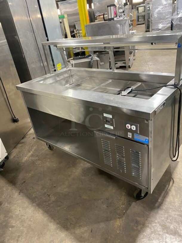 Craig Commercial Refrigerated Food Serving Station Counter/ Cold Pan! With Sneeze Guard! Stainless Steel Body! On Casters! Model: LB530SC 115V 1 Phase - Image 3 of 11