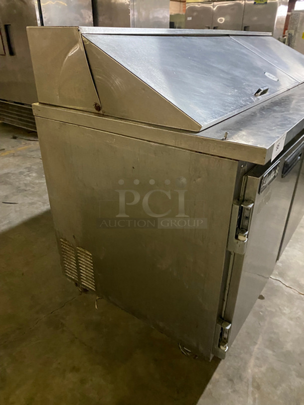 Leader Commercial Refrigerated Sandwich Prep Table! With 3 Door Underneath Storage Space! All Stainless Steel! On Casters! Model: ESLM72S/C SN: NP06S0302 115V 60HZ 1 Phase - Image 2 of 9