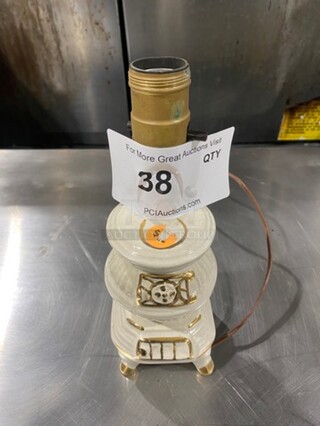 White And Gold Lamp Base!