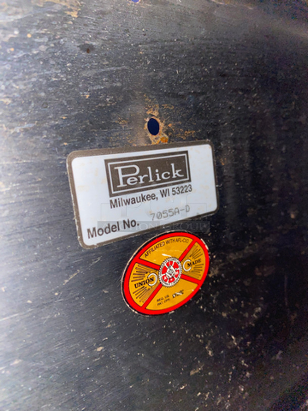 Perlick Under The Counter Drainboard! With Back And Side (1) Splashes! With Under Shelves! All Stainless Steel! On Legs! - Image 7 of 7