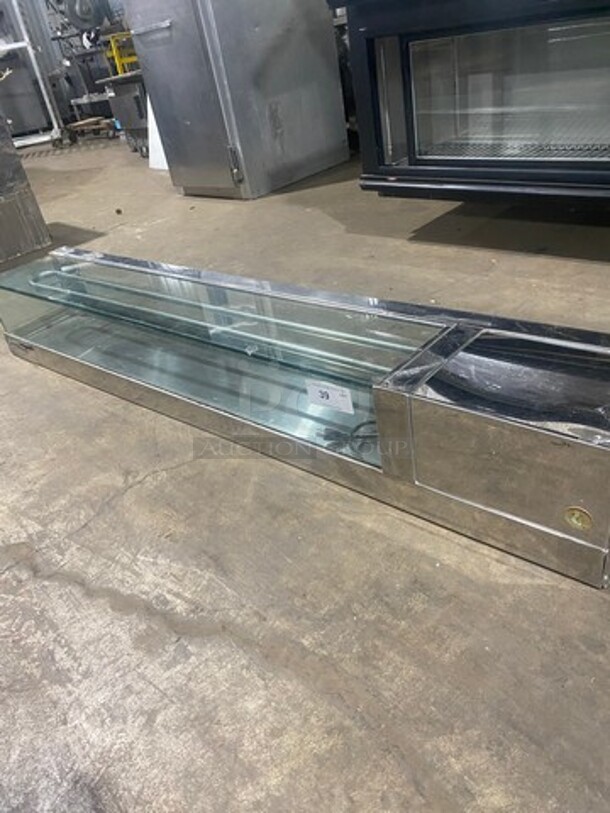 Yoshimasa Commercial Countertop Refrigerated Sushi Display Case Merchandiser! With Straight Front Glass! Stainless Steel Body! - Image 1 of 8