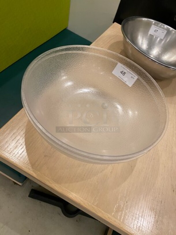 ALL ONE MONEY! Assorted Size Clear Pebbled Bowls! - Image 3 of 3