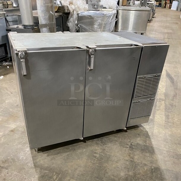 Glastender 2 Door Bar Back Cooler! With Poly Coated Racks! All Stainless Steel! On Legs! Model: NPT52L6SNH(LL/RR) SN: 134125922N 115V 60HZ 1 Phase - Image 4 of 8