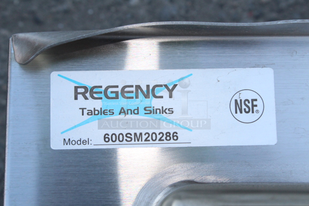 BRAND NEW SCRATCH & DENT! Regency 600SM20286 33" 16-Gauge Stainless Steel One Compartment Floor Mop Sink - 28" x 20" x 6" Bowl - Image 8 of 8