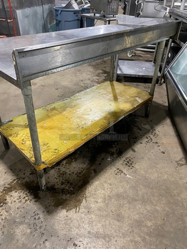 Solid Stainless Steel Work Top/ Prep Table! With Storage Space Underneath! On Legs! - Image 4 of 7