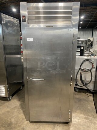 Traulsen Commercial Single Door Roll In Refrigerator! Solid Stainless Steel! Model: ARI134LUTFHS SN: T26797K06 115V 60HZ 1 Phase