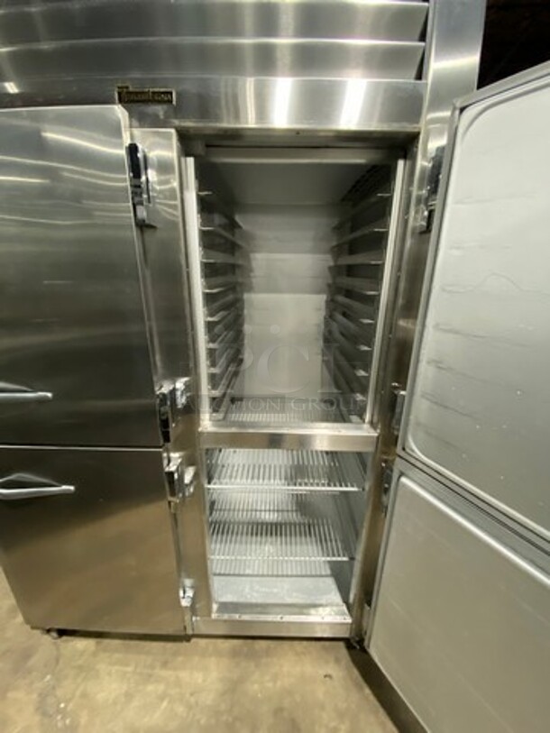 Traulsen Commercial 4 Split Door Reach In Cooler! With Poly Coated Racks And Built In Pan Racks! All Stainless Steel! On Casters! Model: AHT232NUT122 SN: T722770L99 115V 1 Phase - Image 5 of 12