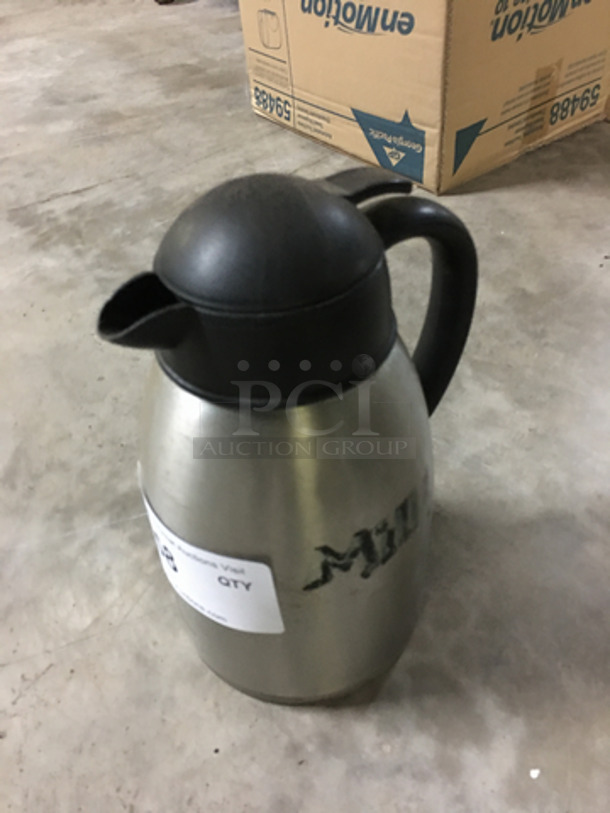1 Coffee Holder/Dispenser! 2 Creamer/Milk Dispensers! All Have Stainless Steel Body! - Image 4 of 5