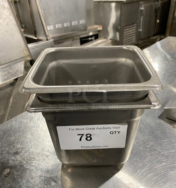 Commercial Steam Table/ Prep Table Food Pans! All Stainless Steel! 2x Your bid! - Image 1 of 4