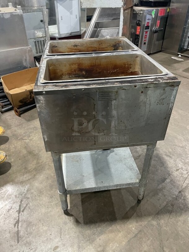 Eagle Commercial Electric 2 Well Steam Table! With Underneath Storage Space! All Stainless Steel! On Legs! Model DRT2208 Serial 1703100127! 208V 1Phase! - Image 3 of 8