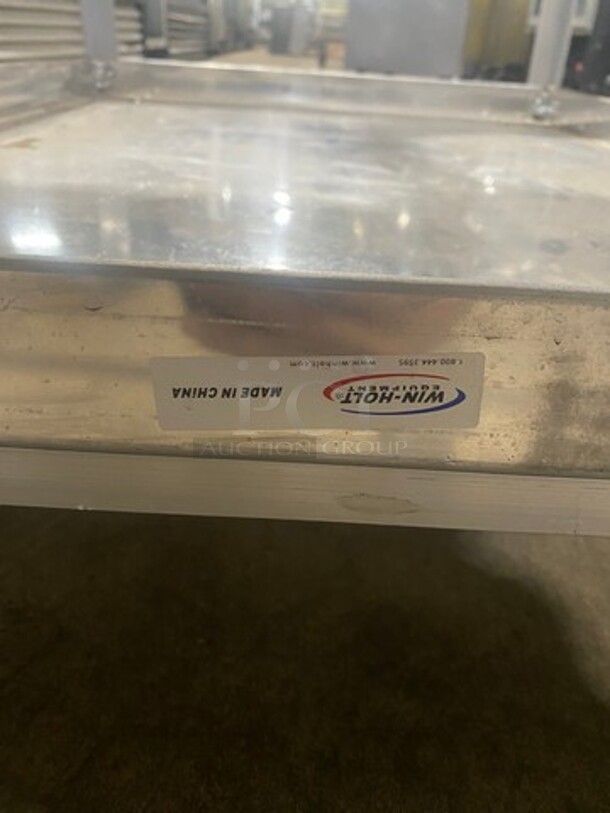 Win Holt Commercial Food Service Cart! With Storage Space Underneath! All Stainless Steel! On Casters! - Image 7 of 8