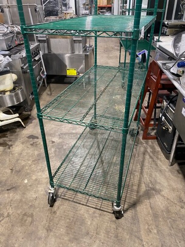 Metro 3 Tier Shelf! On Casters! BUYER MUST DISMANTLE! PCI CANNOT DISMANTLE FOR SHIPPING! PLEASE CONSIDER FREIGHT CHARGES! - Image 4 of 8