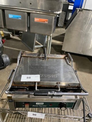 Waring Commercial Countertop Panini/Sandwich Supremo Grill! All Stainless Steel! Press With Ribbed Surface! Model: WPG250 120V