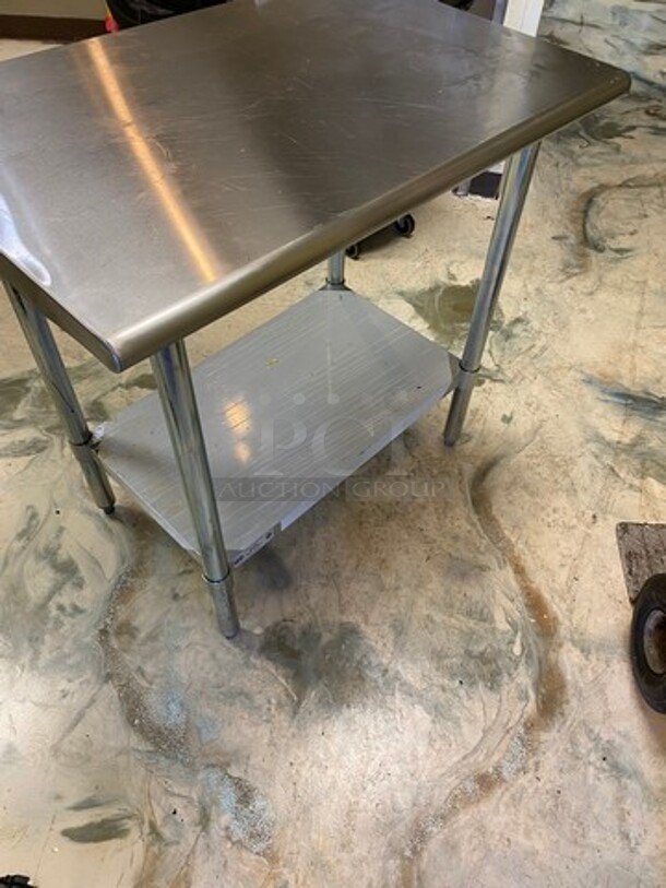 Hally Solid Stainless Steel Work Top/ Prep Table! With Storage Space Underneath! On Legs! - Image 3 of 7