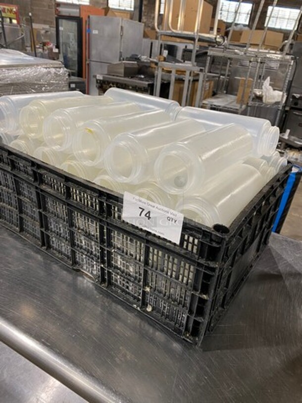 ALL ONE ONEY! Clear White Poly Squeeze Bottles! NO LIDS! - Image 2 of 6
