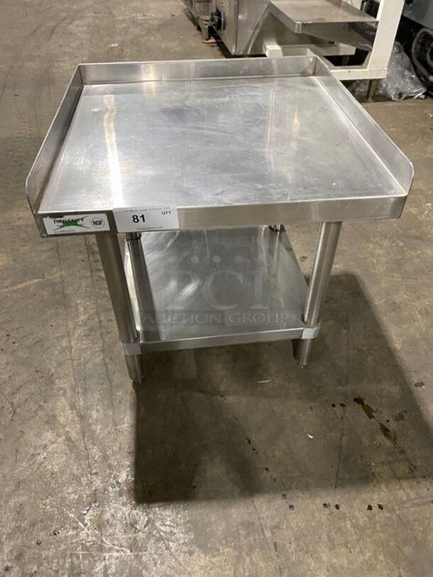 Regency Work Top/ Prep Table! With Back And Side Splashes! With Storage Space Underneath! On Legs! Model: 600ES2424S