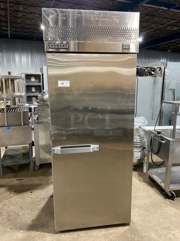 Nice! LATE MODEL! HOBART Commercial Single Door Roll In Rack Refrigerated Dough Retarder/Cooler!  All Stainless Steel! MODEL QE1 SN:321077613 120V/60Hz/1PH

 - Image 1 of 7