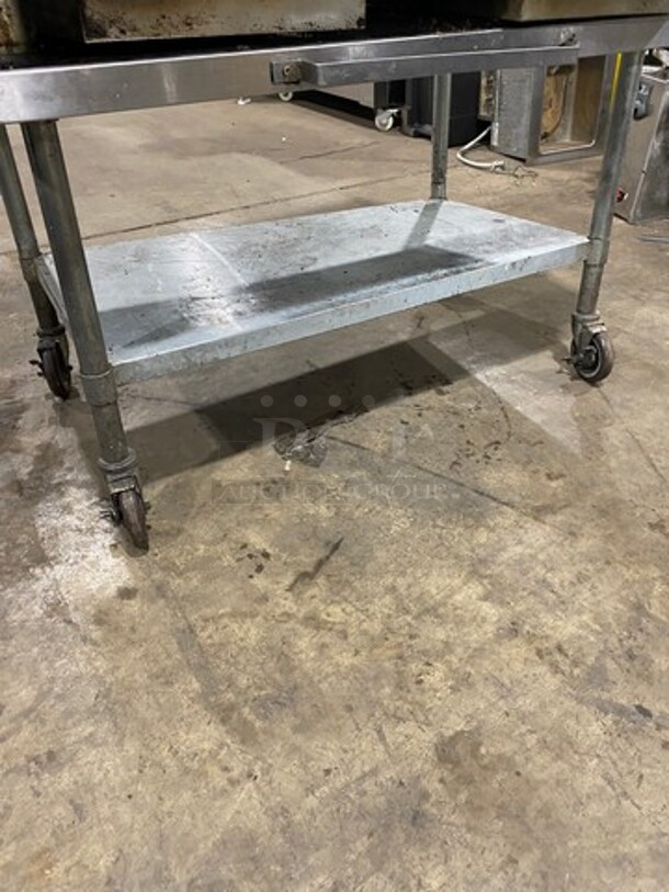 LATE MODEL! Bakers Pride Commercial Natural Gas Powered Char Broiler Grill! On Equipment Stand! With Storage Space Underneath! All Stainless Steel! On Casters! WORKING WHEN REMOVED! - Image 7 of 8