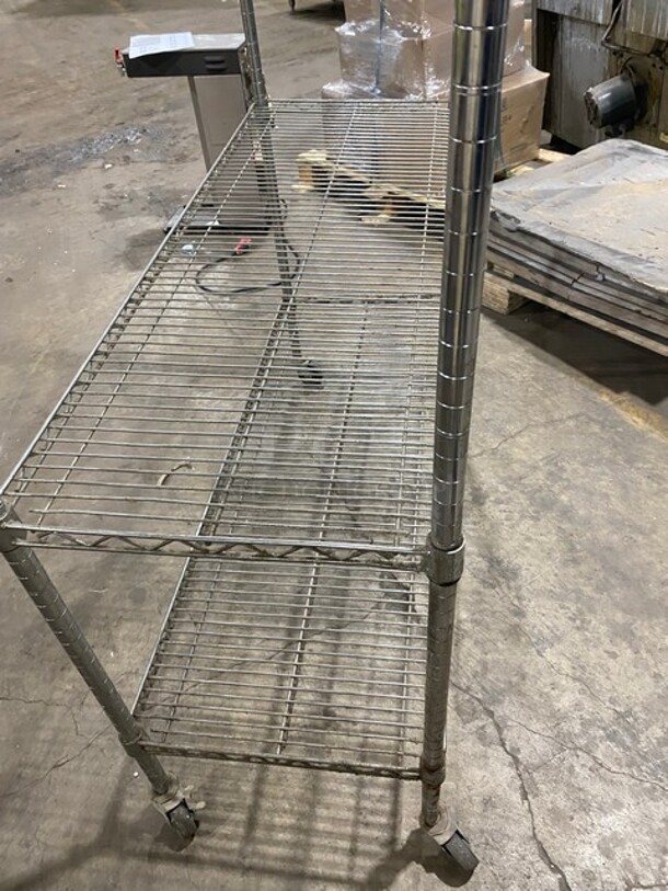 Wire 3 Shelf Rack! On Casters! - Image 4 of 5