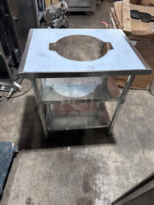 BRAND NEW! Solid Stainless Steel Work Top/ Prep/ Rice Cooker Holder Table! With Storage Space Underneath! On Legs! - Image 3 of 6