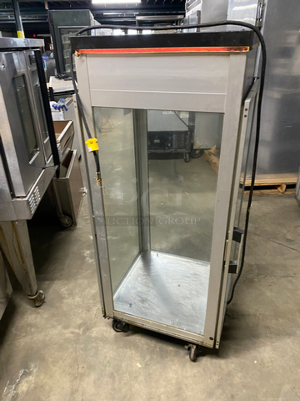 Hatco Commercial Heated Holding Cabinet! Glass All Around Showcase Style! Stainless Steel Body! On Casters! Model: PFST2X SN: 8873570447 120V 60HZ 1 Phase - Image 3 of 7