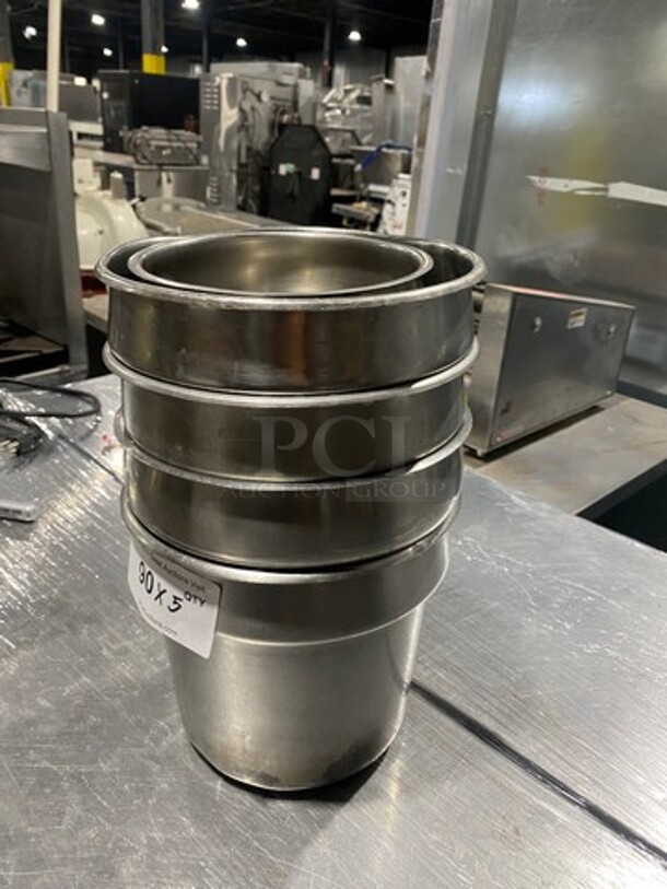 Assorted Size Stainless Steel Round Soup Pan Insert! 5x Your Bid! - Image 2 of 9