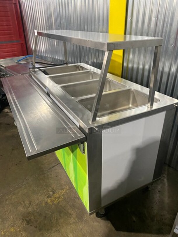 Seco Commercial Electric Powered 4 Well Steam Table! With Storage Space Underneath! All Stainless Steel! Model 4MF Serial 598! 208V 1Phase! On Casters! - Image 2 of 11