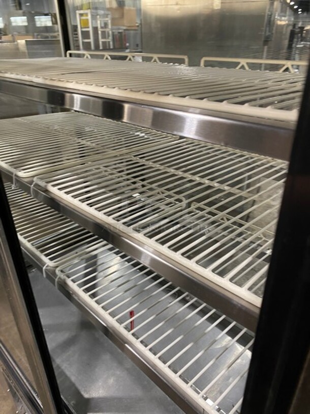 Leader Commercial Reach In Cooler Merchandiser! Glass All Around! With Rear Access Sliding Doors! Poly Coated Racks! Model: LS54SC SN: PT09S2914 115V 60HZ 1 Phase - Image 6 of 9