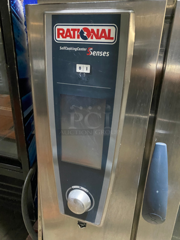 SWEET! Rational Electric Powered White Efficiency Self Cooking Center Double Deck Combi Convection Oven! With View Through Doors! All Stainless Steel! 2x Your Bid Makes One Unit! Model: SCCWE62 SN: E62SH15052460034 - Image 10 of 11