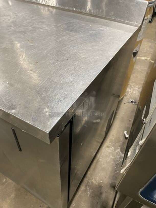 True Commercial 3 Door Lowboy/ Worktop Cooler! With poly Coated Racks! With Backsplash! All Stainless Steel! On Legs! Model: TWT72 SN: 13432767 115V 60HZ 1 Phase - Image 2 of 10