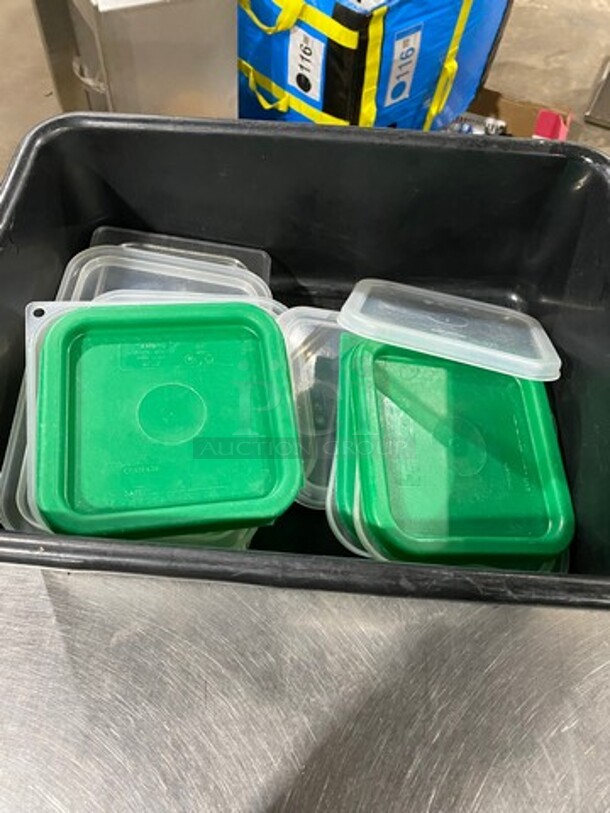 ALL ONE MONEY! Cambro Some Clear Some Green Poly Food Container Lids! - Image 2 of 5