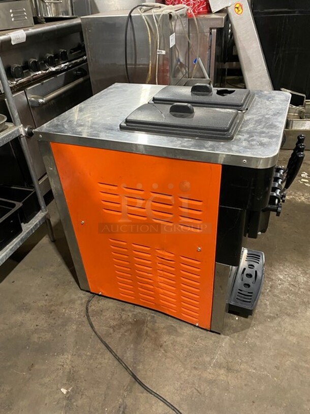 All Stainless Steel 3 Handle Electric  Counter Top Ice cream Machine! MODEL YKF826T 110V  - Image 4 of 11