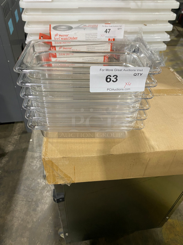 NEW! Cambro Clear Poly Food Pans! 6x Your Bid!
