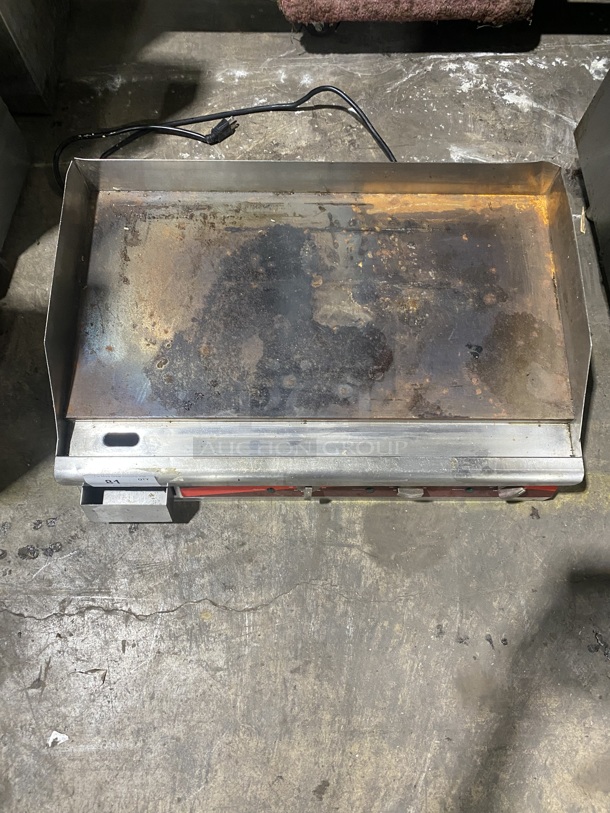 AVANTCO Countertop Eletric Powered Flat Griddle! With Back and Side Splashes! Working When Removed! - Image 2 of 6