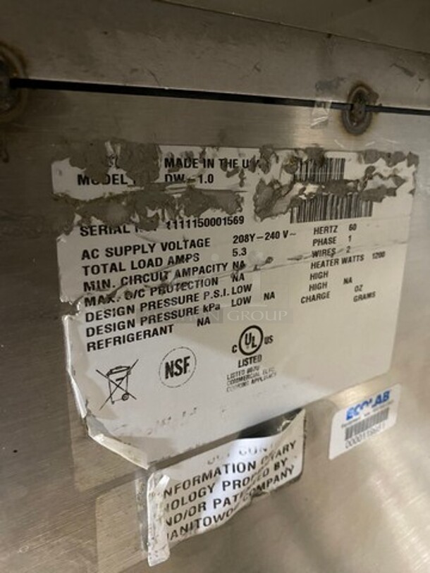 Commercial Electric Powered Single Well Food Warmer Serving Station! With Storage Space Underneath! All Stainless Steel! On Legs! SN: 1111150001569 208/240V 60HZ 1 Phase - Image 8 of 8