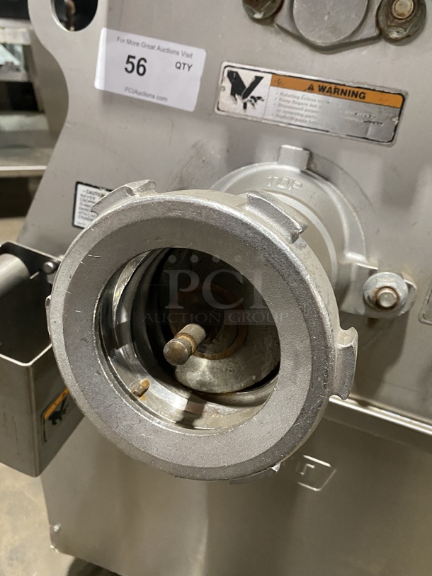Hobart MG2032 Metal Commercial Floor Style Electric Powered Meat Mixer/Grinder w/ Foot Pedal on Commercial Casters! 3 Phase. MODEL:MG2032 SN:31-1433!
 - Image 7 of 10