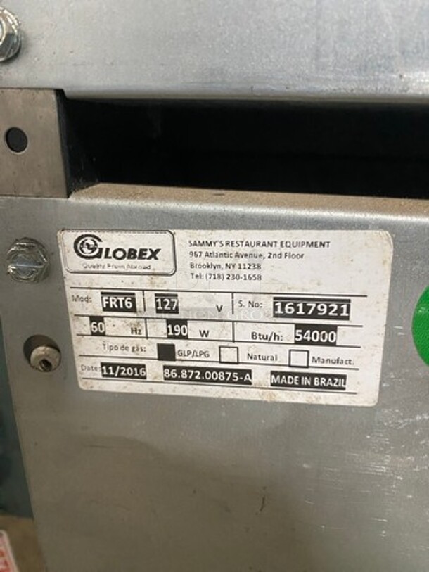 LATE MODEL! 2016 Globex Commercial LP Powered Rotisserie Machine! With View Through Door! All Stainless Steel! On Casters! Model: FRT6 SN: 1617921 - Image 9 of 11