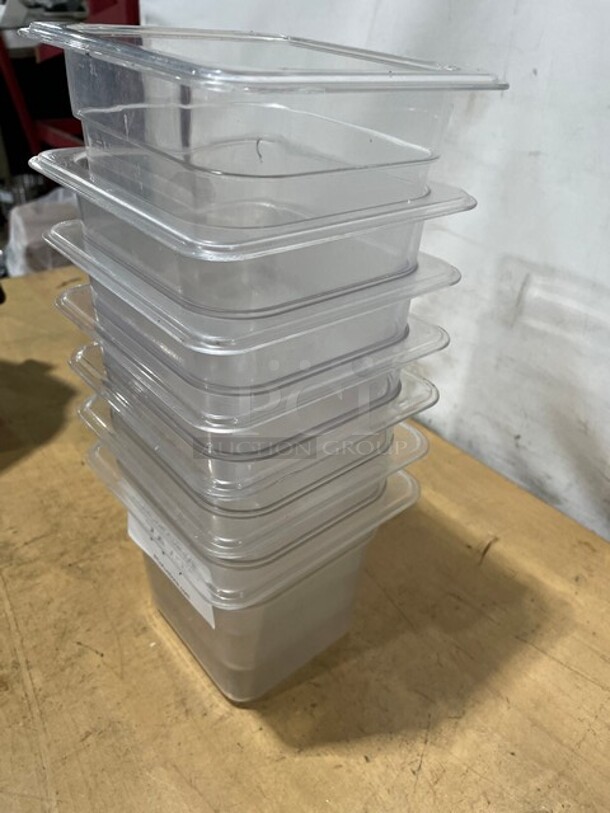 Winco Clear Polycarbonate Food Pans! With Lids! 7X Your Bid!  - Image 2 of 8