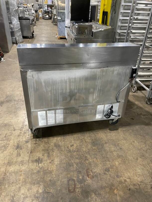 Beverage-Air! Stainless Steel Commercial Sandwich Prep Table! on Commercial Casters. 115 Volts, 1 Phase - Image 3 of 9