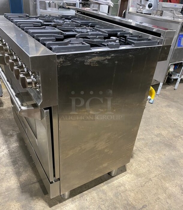 SWEET! Zline Gas Powered 6 Burner Stove! With Oven Underneath! Stainless Steel! MODEL RG36 SN:20052990055 120V  - Image 2 of 10